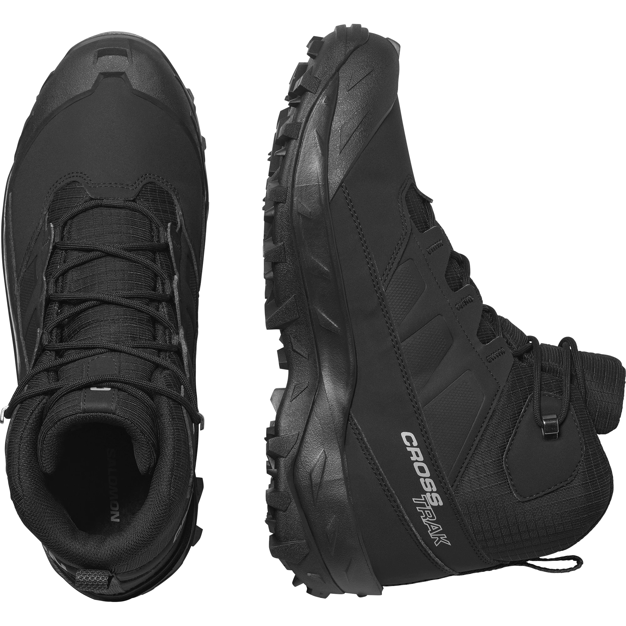 Черевики зимові Salomon Crosstrak Waterproof — чорні — вигляд 2