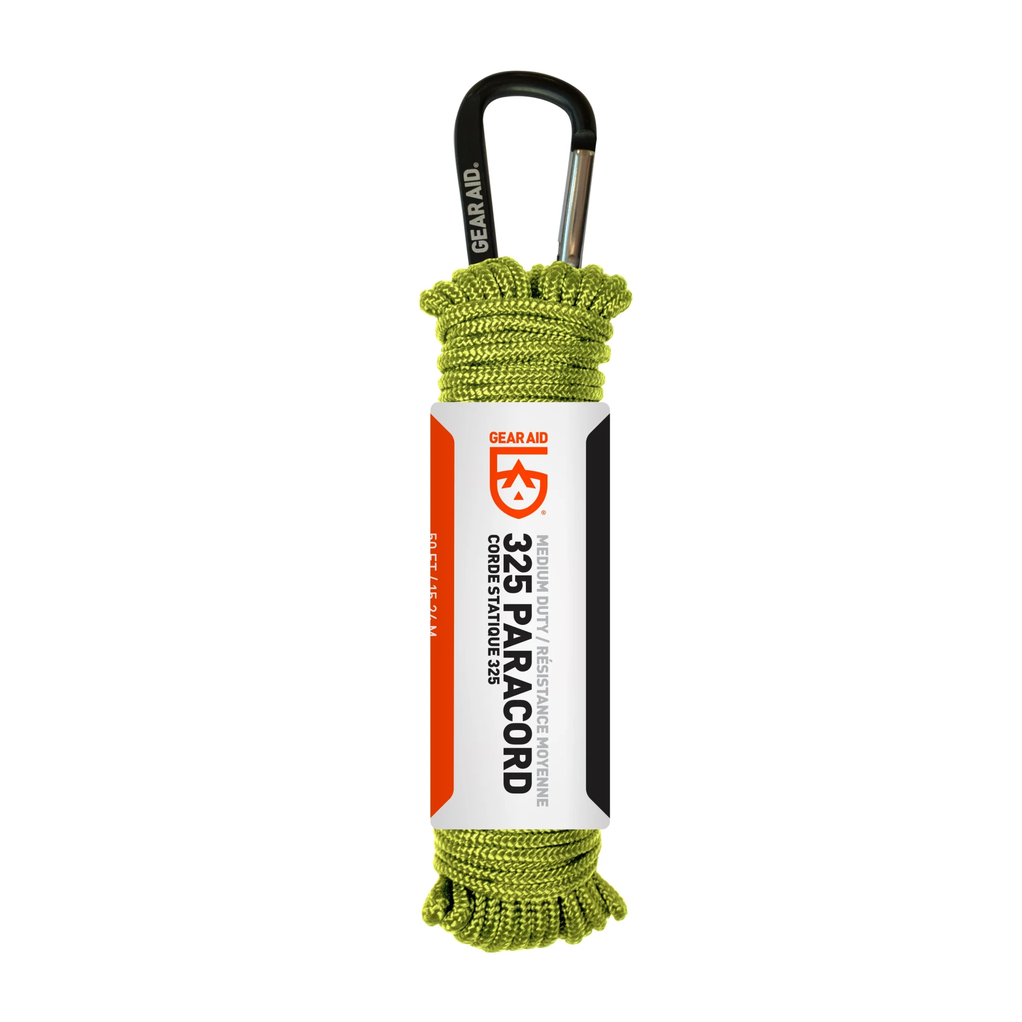Паракорд Gear Aid 325 з карабіном — Nav Green, 15 м — вигляд 2
