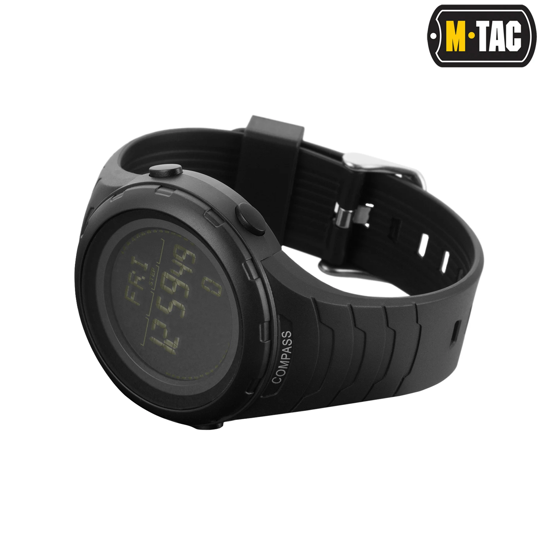 Годинник тактичний M-Tac 2166 з крокоміром — Black — вигляд 2