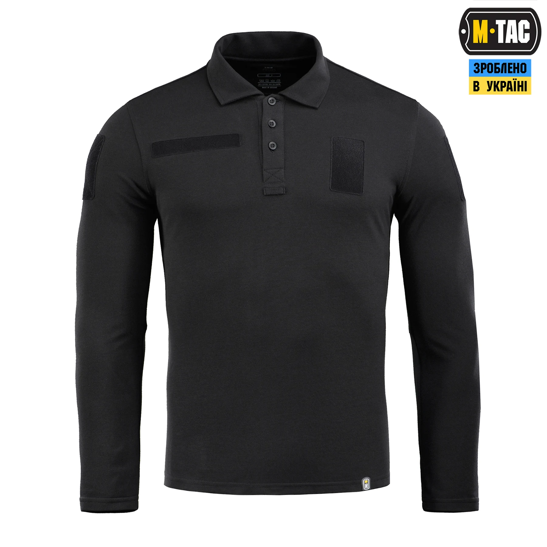 Поло тактичне M-Tac 65/35 з довгим рукавом — Black — вигляд 2