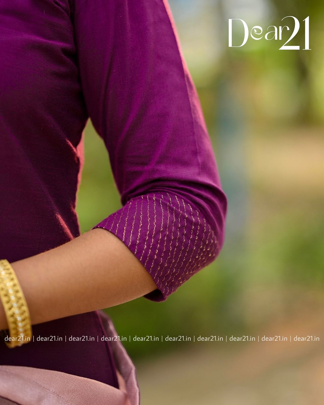 Majestic Violet: Raw Silk Festive Kurti Set 5