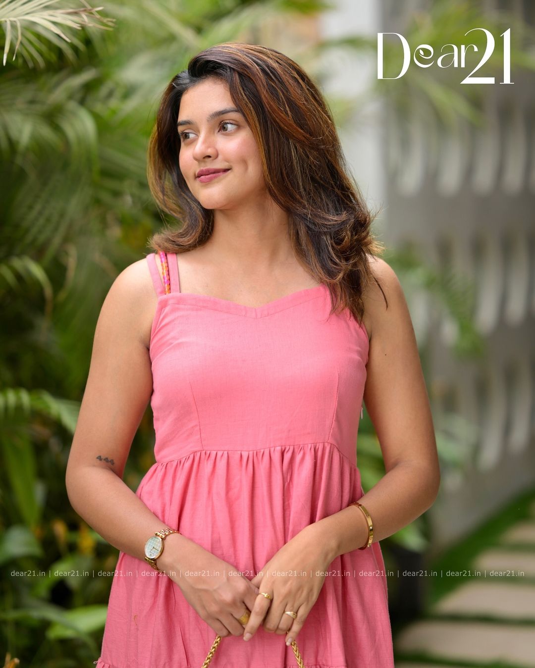 Rose Pink Tiered Frock with Hand-Embroidered Black Coat 5