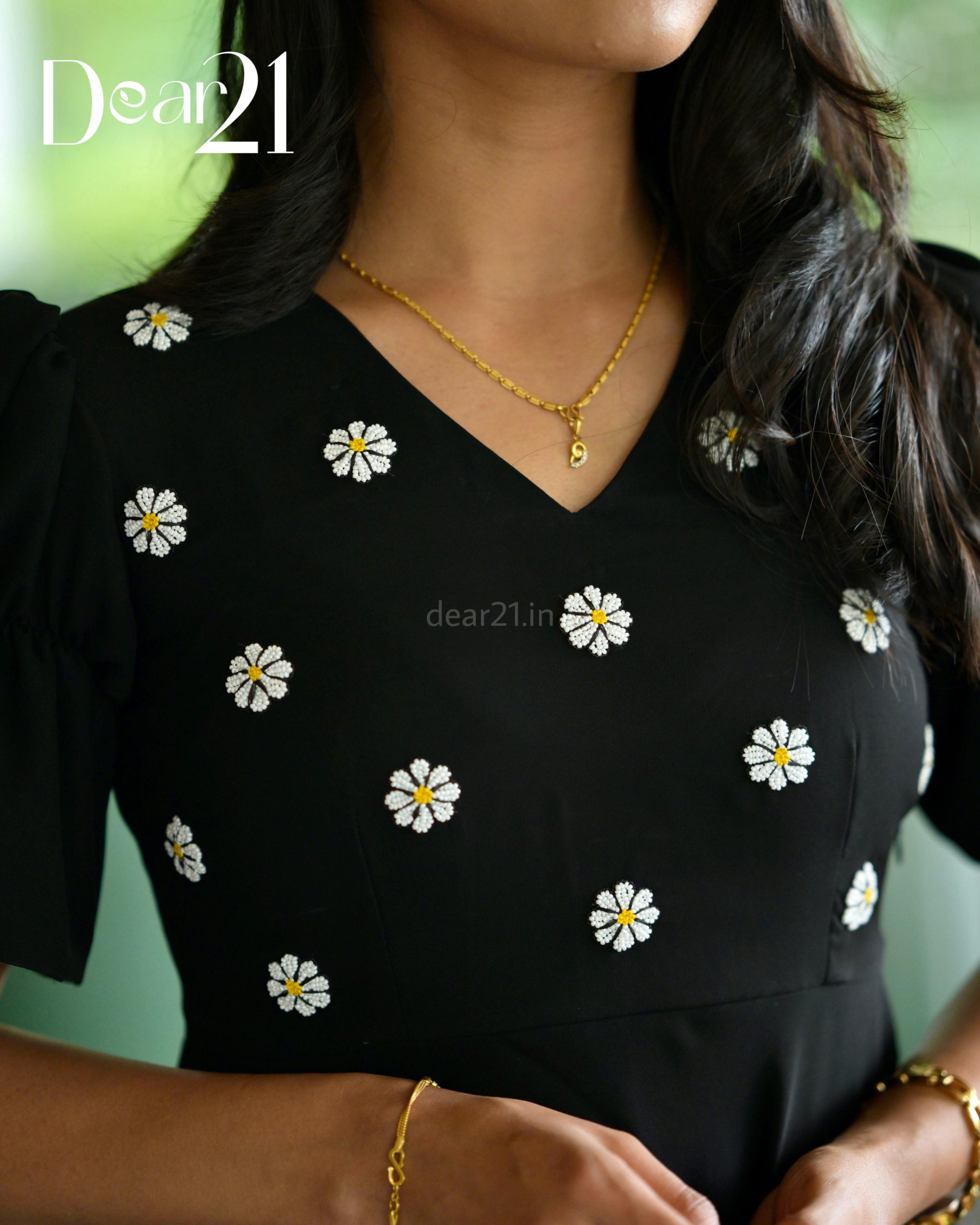 Midnight Bloom Georgette Dress 3