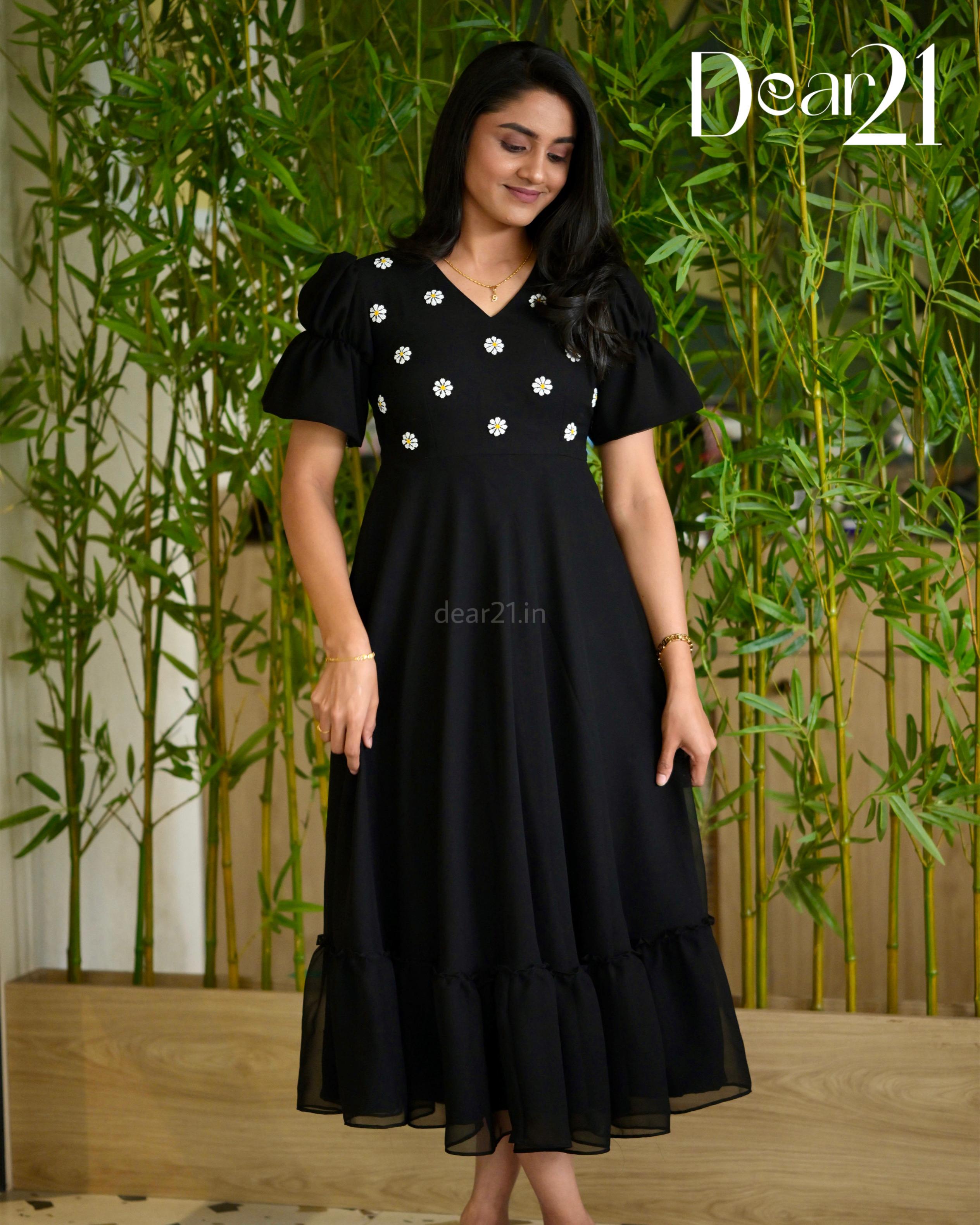 Midnight Bloom Georgette Dress 5