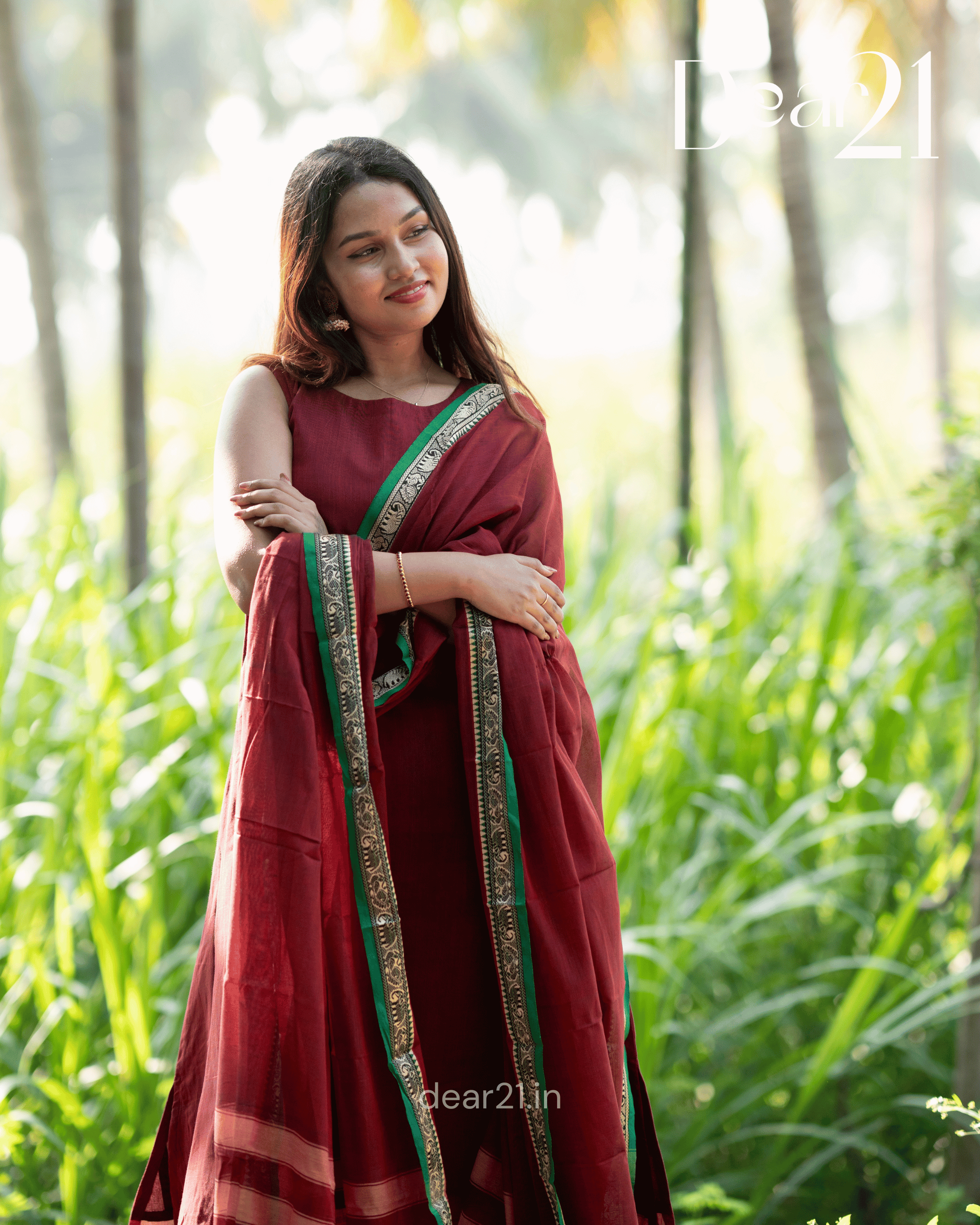 Red Anarkali Set