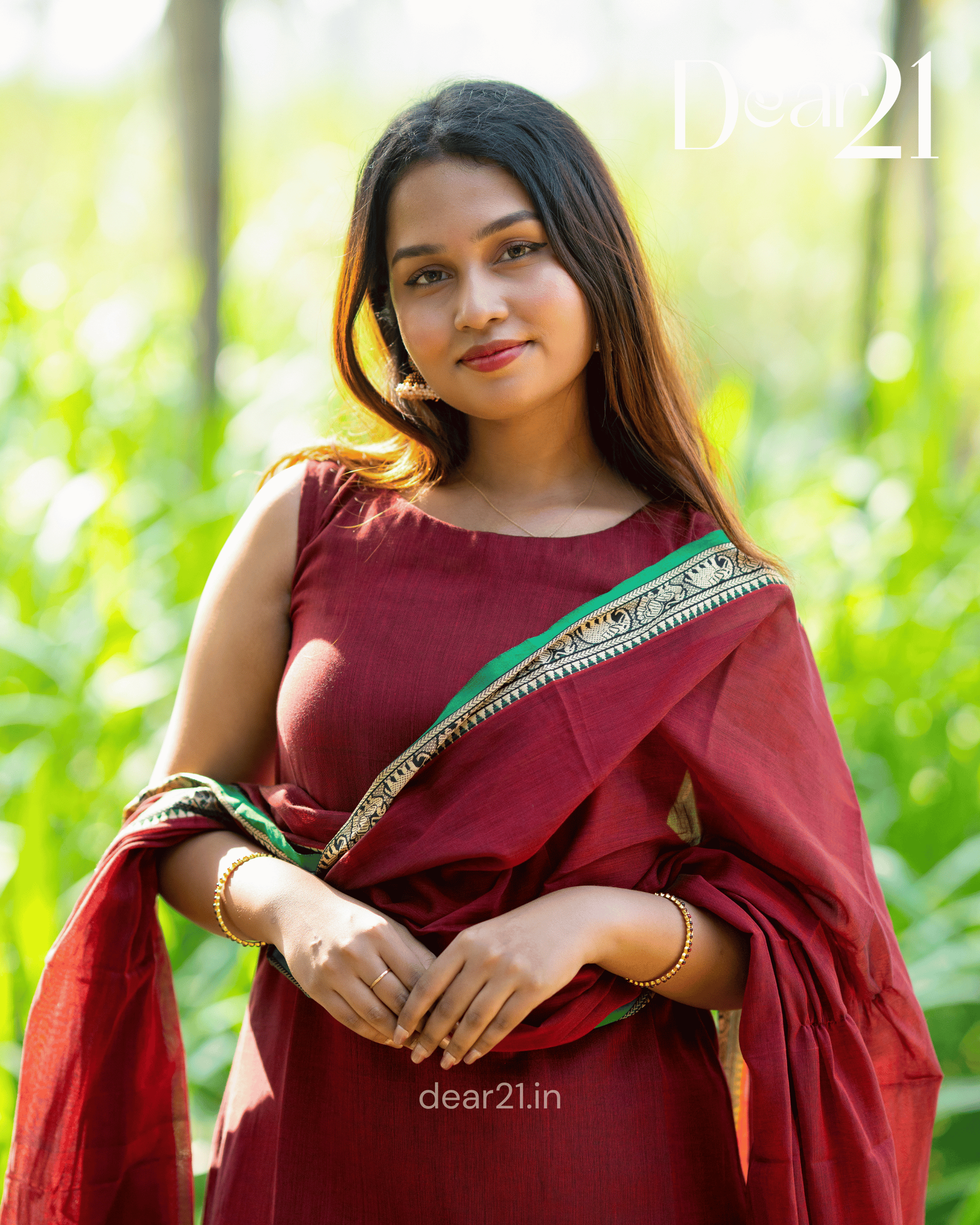 Red Anarkali Set 2