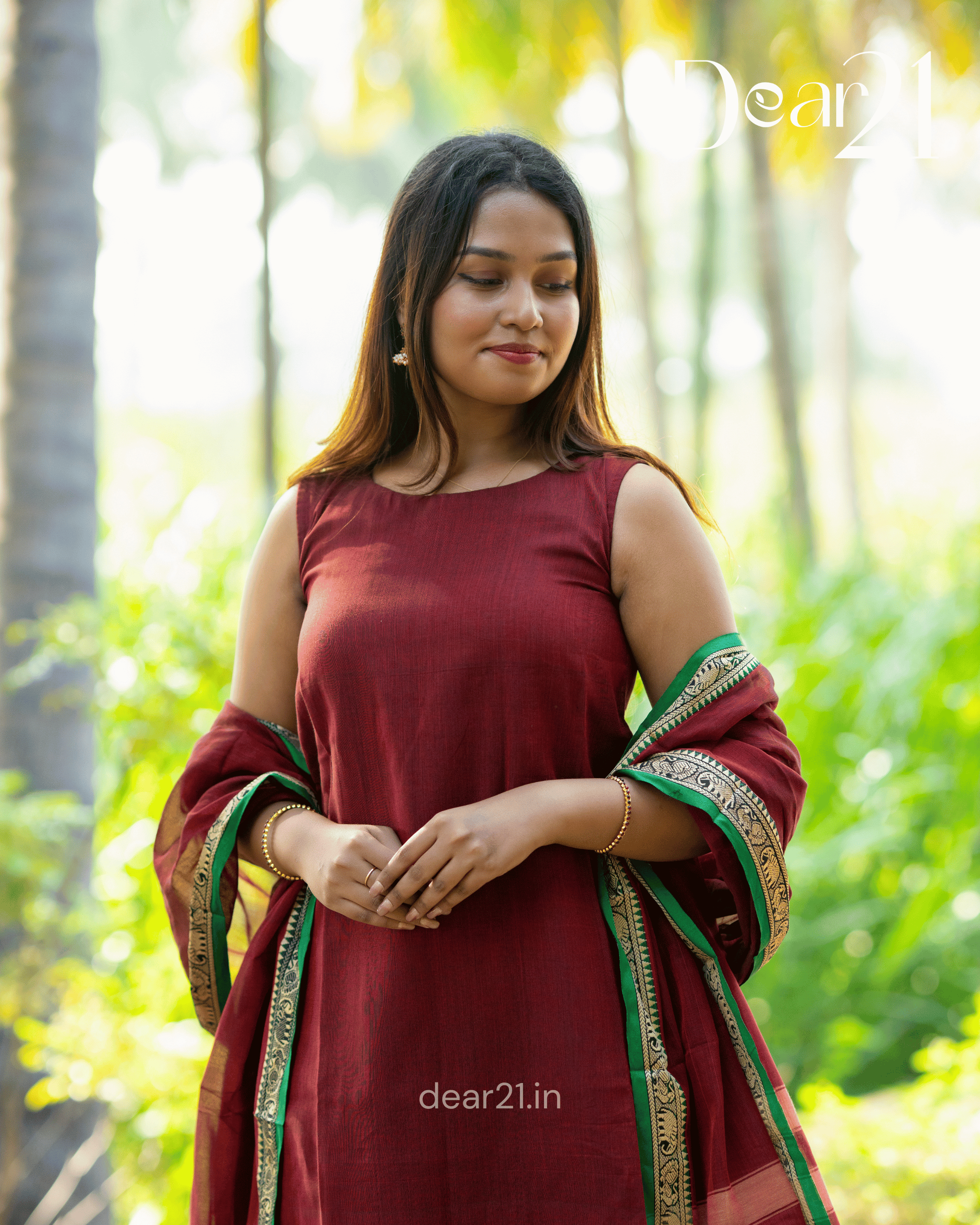 Red Anarkali Set 5