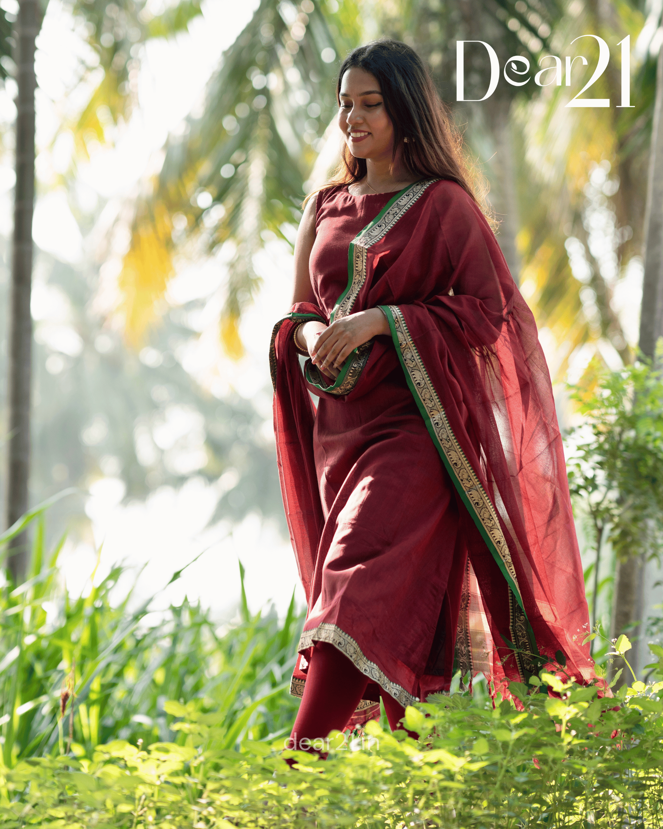 Red Anarkali Set 6