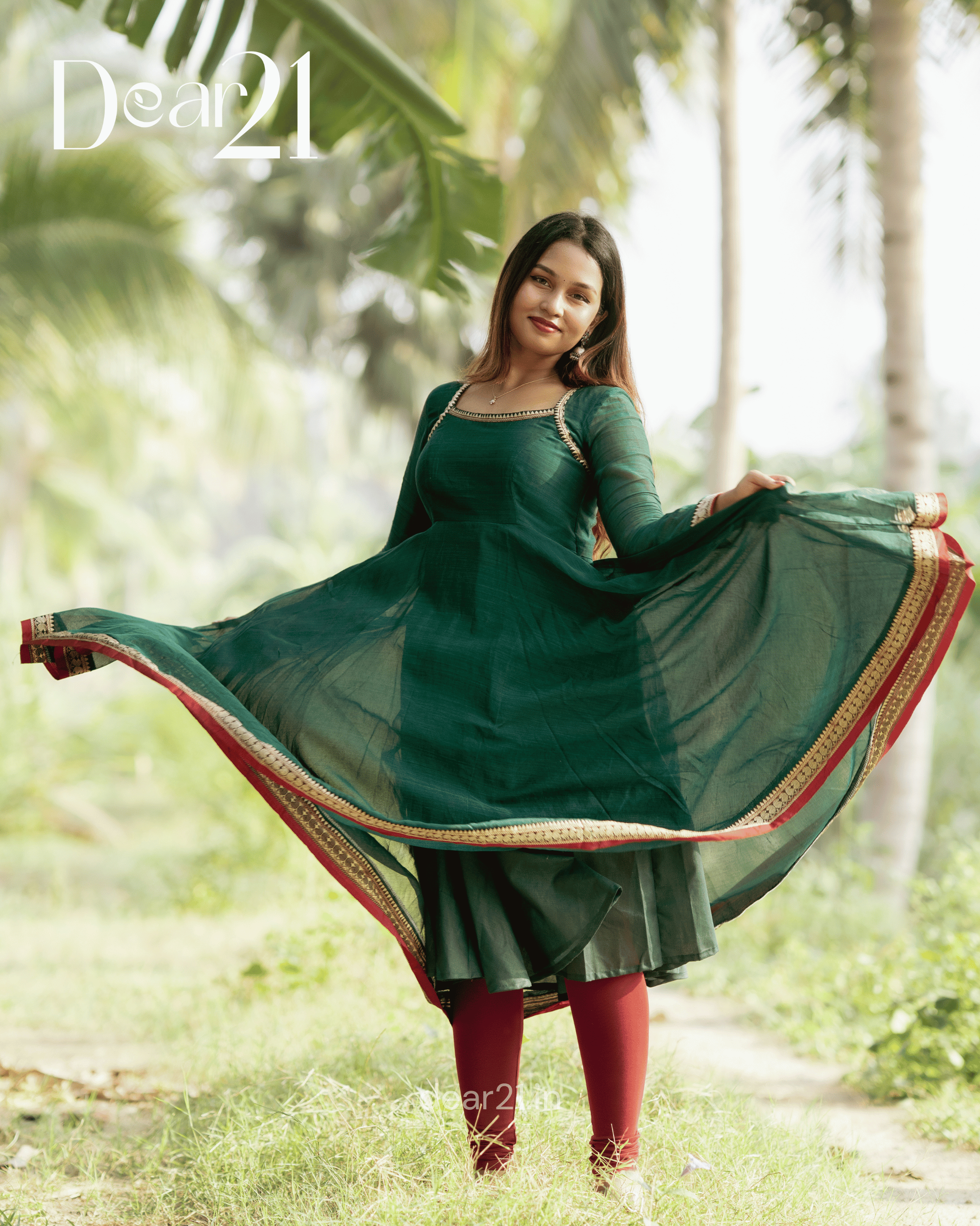 Green Anarkali Set 6