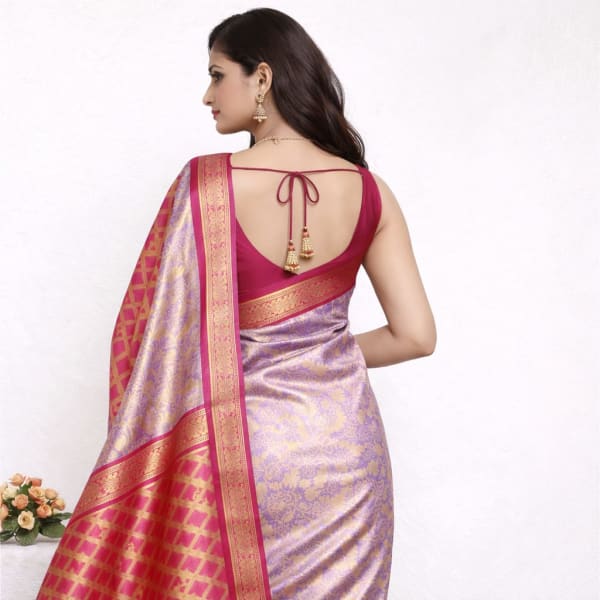 Regal Royal Maroon Handloom Cotton Saree with Heritage Temple Border Weaving