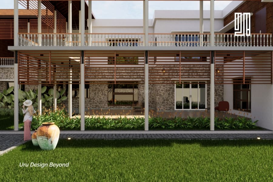 Courtyard Farm House landscape concept