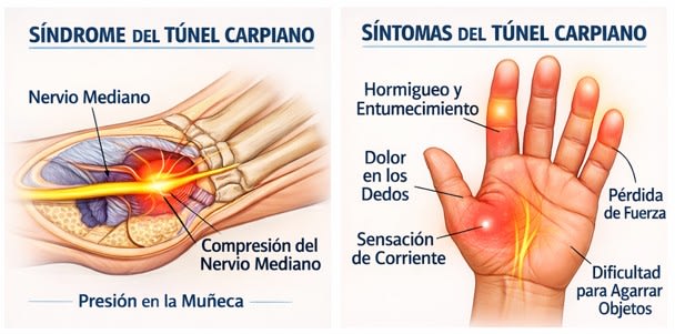Síntomas túnel carpiano