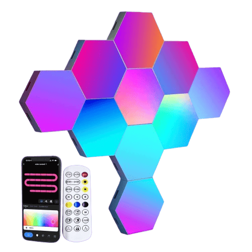 Hexagon Gaming Lights – Touch & Remote Controlled Modular