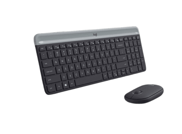 Logitech MK470 Slim Wireless Combo - Minimalist Productivity Duo Wireless Keyboard & Mouse