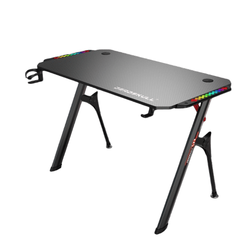 DeadSkull G290 RGB PRO Gaming Desk with RGB Lighting and Carbon Fiber Finish Gaming Desk