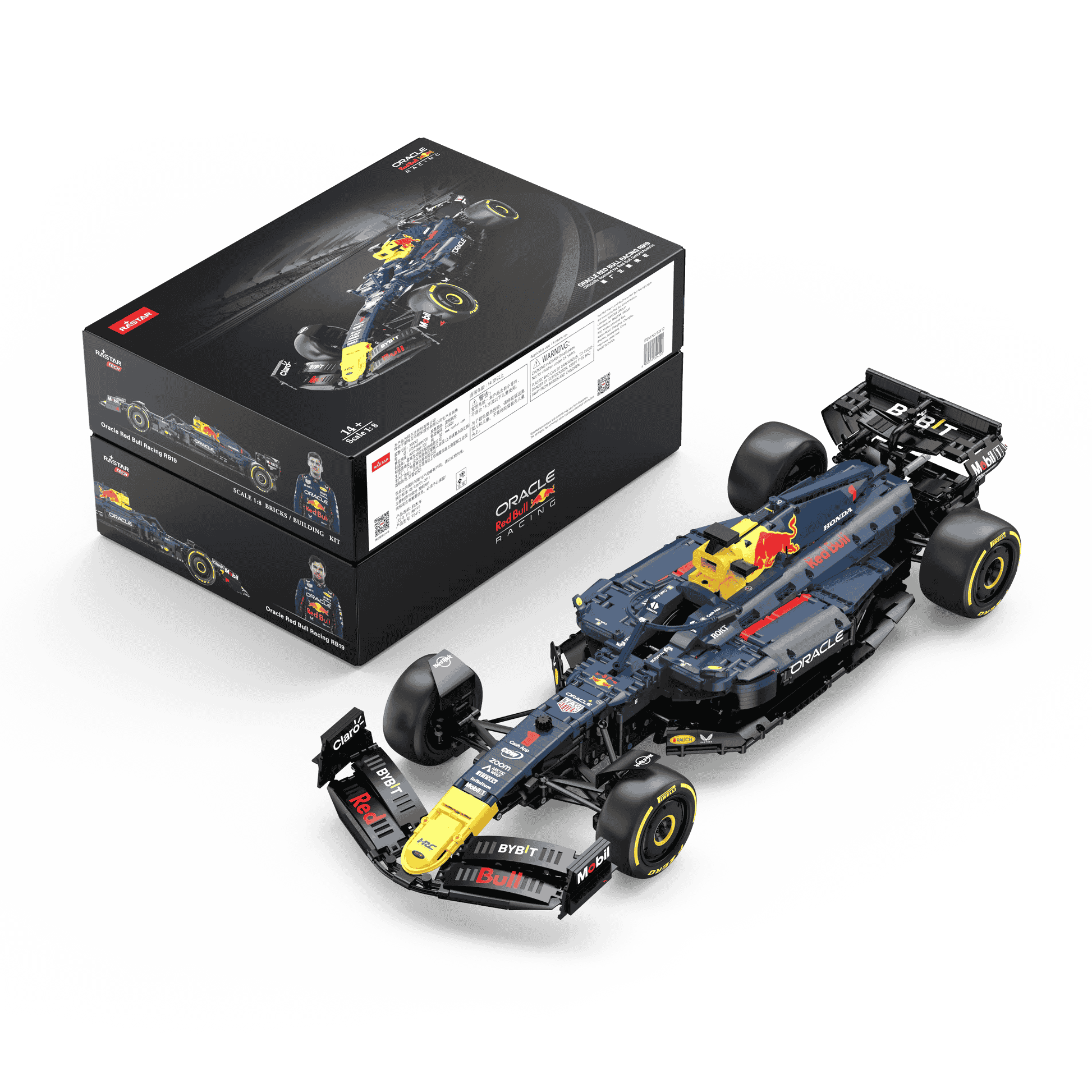 F1 Rastar Red Bull Building Blocks Model Car - 1:8 Scale Collectible Set Red Bull