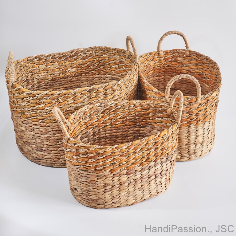 rattan woven basket rattan basket with handles large rattan basket Myanmar  baskets – Palm Bungalow