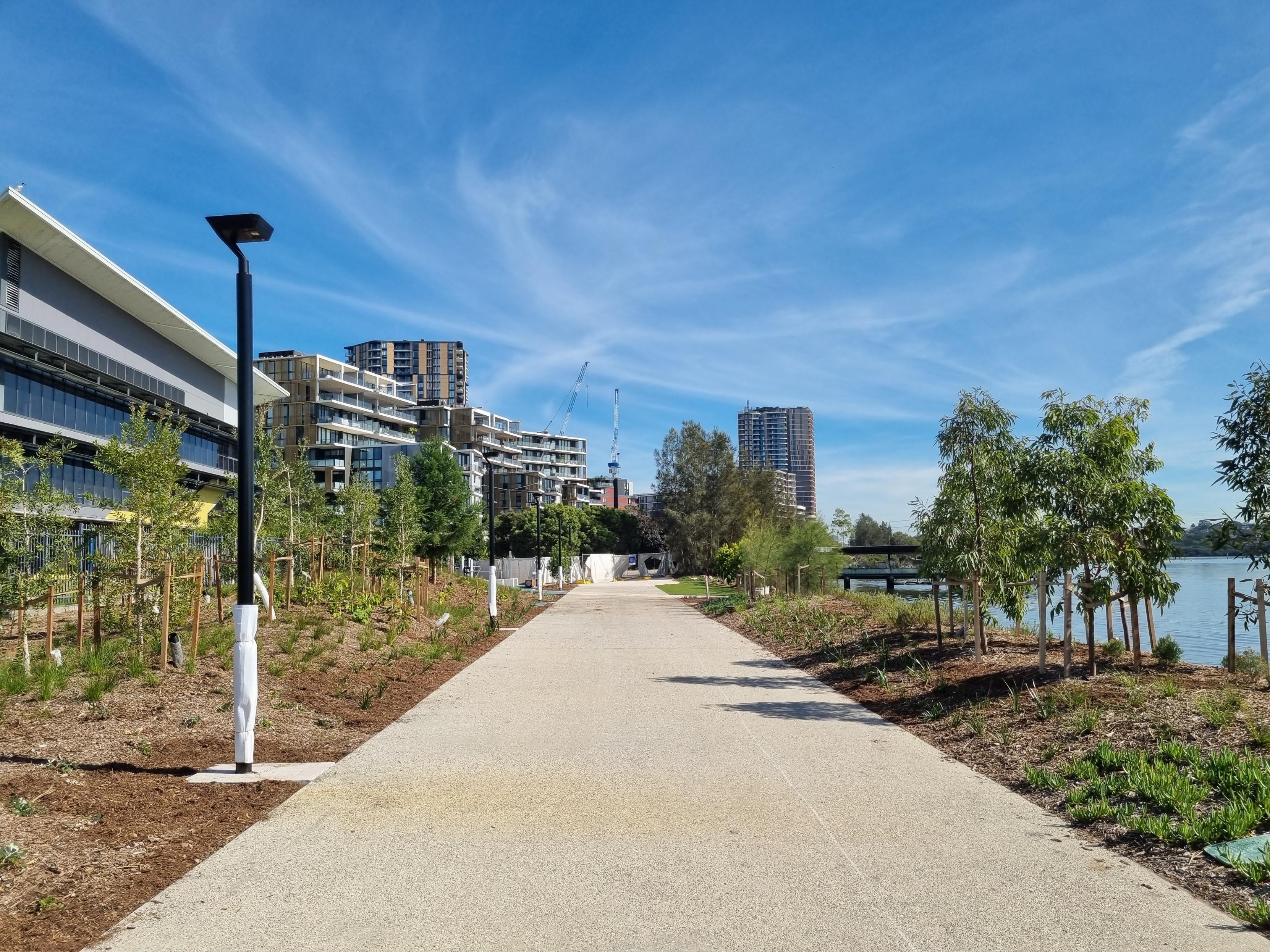 Shared pedestrian and cycle path (expected to open mid May 2026)