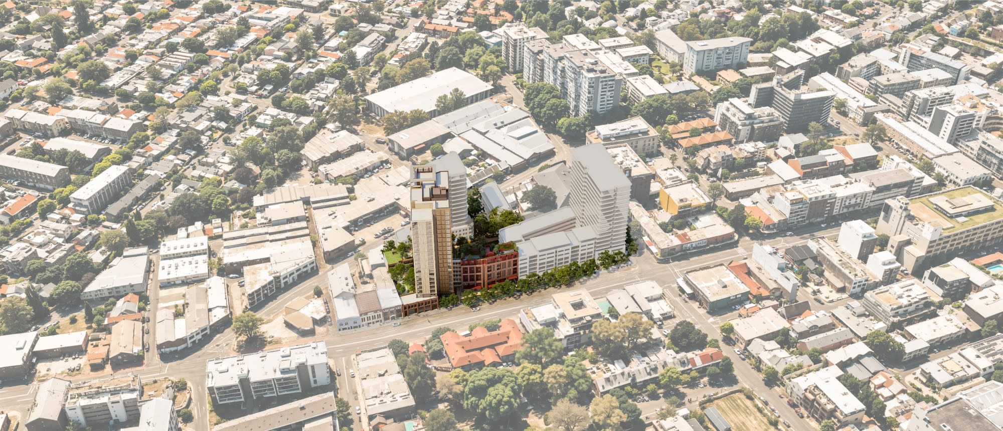 Artists impression of development from above subject to change and approval