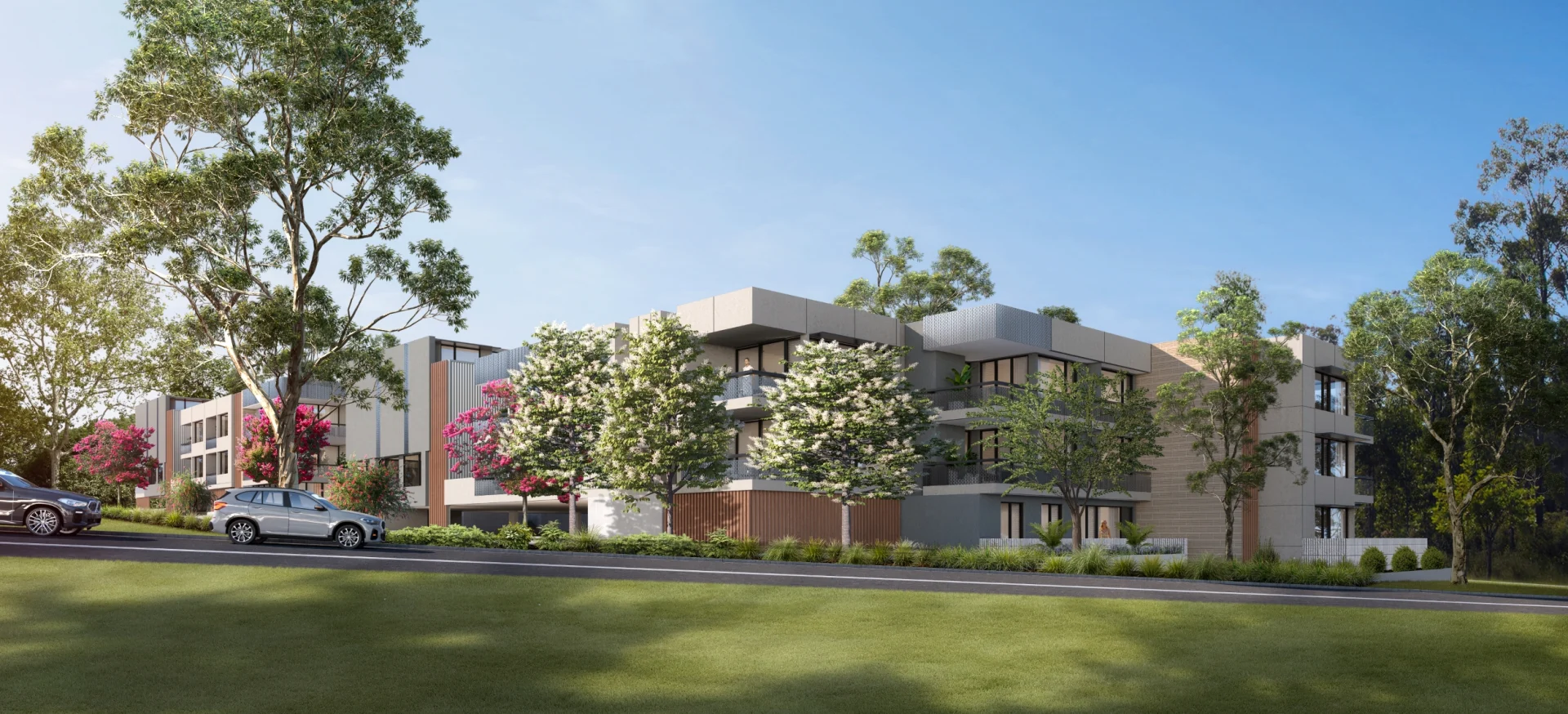 Bomaderry Build to rent project (April 2024 render) - northwest view from Bolong Road