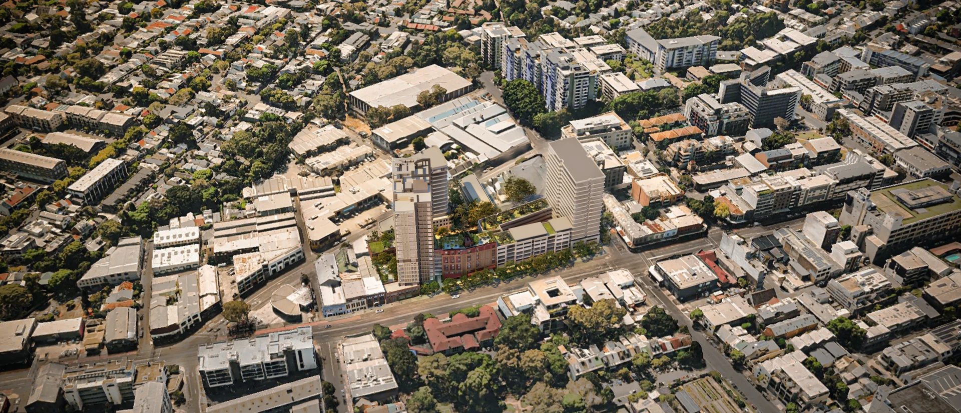 The Joinery Annandale aerial view 0.5x webpage banner