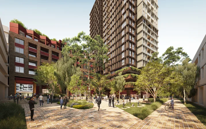 The Joinery Annandale internal plaza view