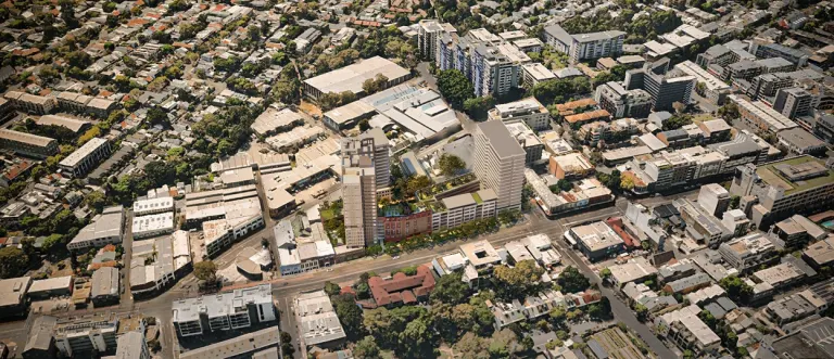 The Joinery Annandale aerial view 0.5x webpage banner 1250x538