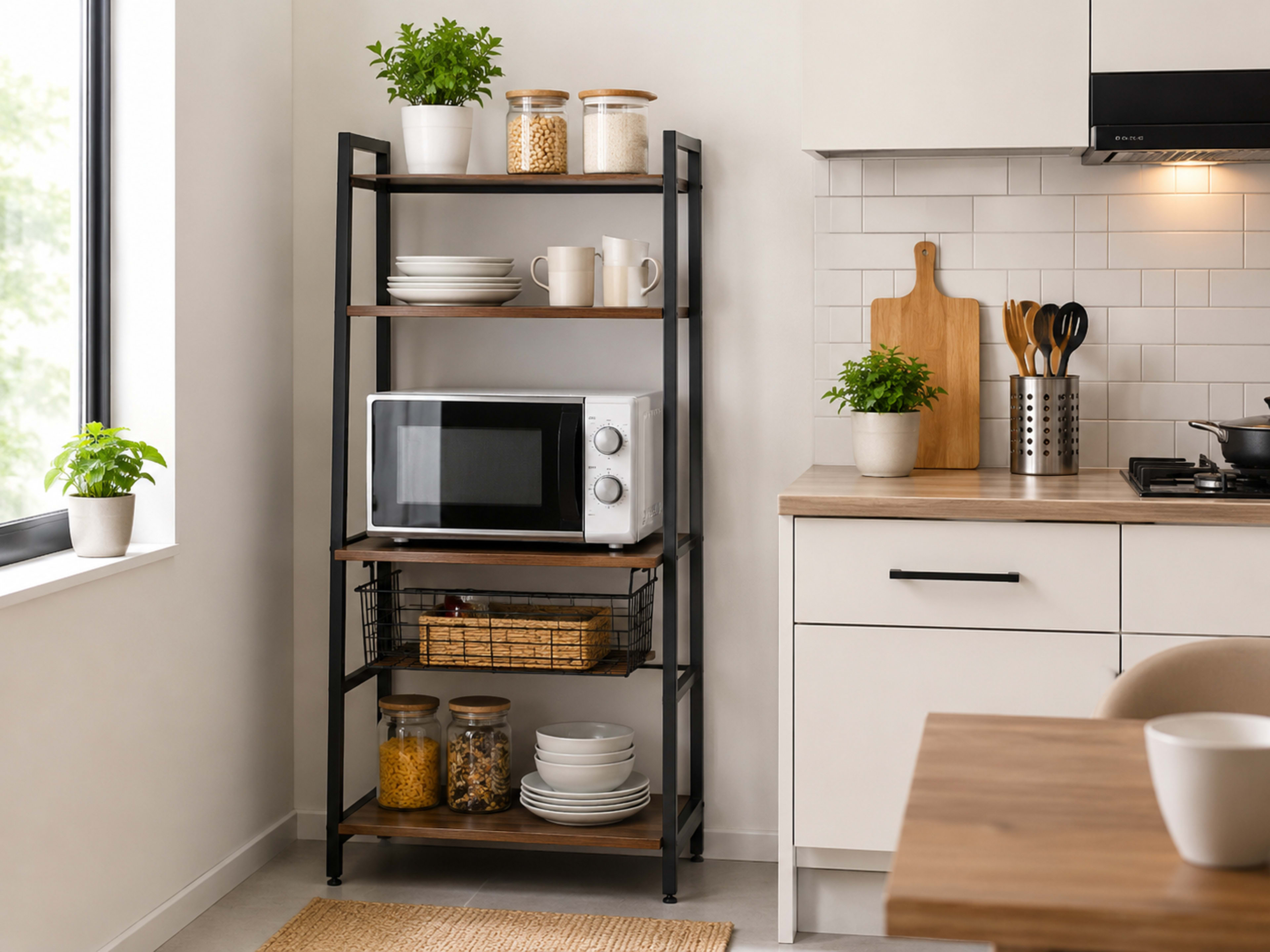 Best Space Saving Microwave Stand for Small Kitchen