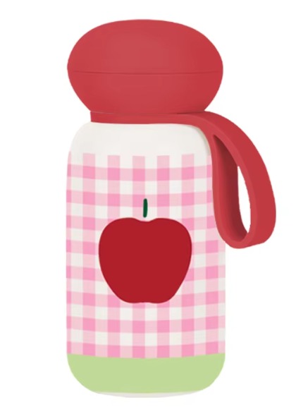 myGEN Flask 16 oz in Gingham Red Apple Pink