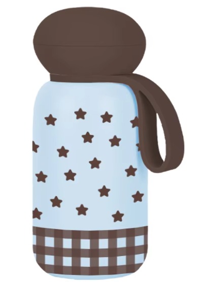 myGEN Flask 16 oz in Mocha Light Blue Star