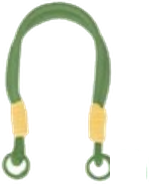 Lanyard in Army Green Yellow
