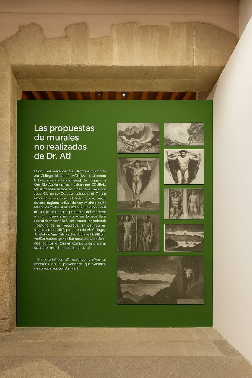 Producción y montaje museográfico de la exposición Dr. Atl en el Colegio Nacional