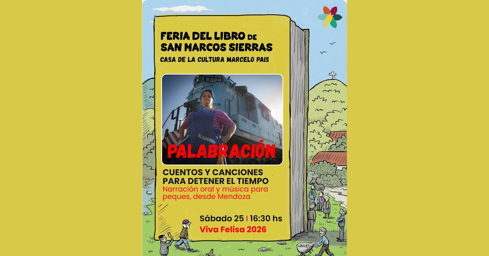 Palabración llega a San Marcos Sierras: cuentos y canciones desde Mendoza en la Feria del Libro