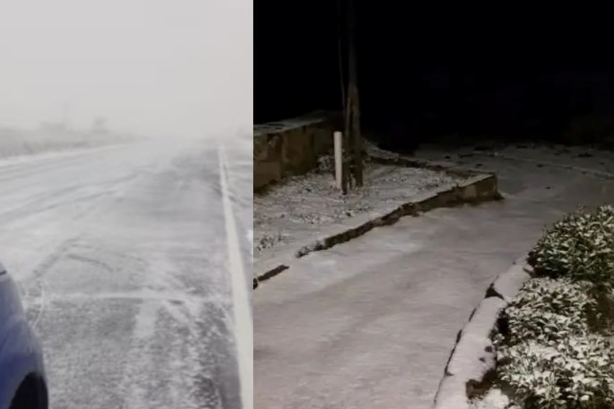 Nevadas y frío polar sorprenden a Córdoba y San Luis