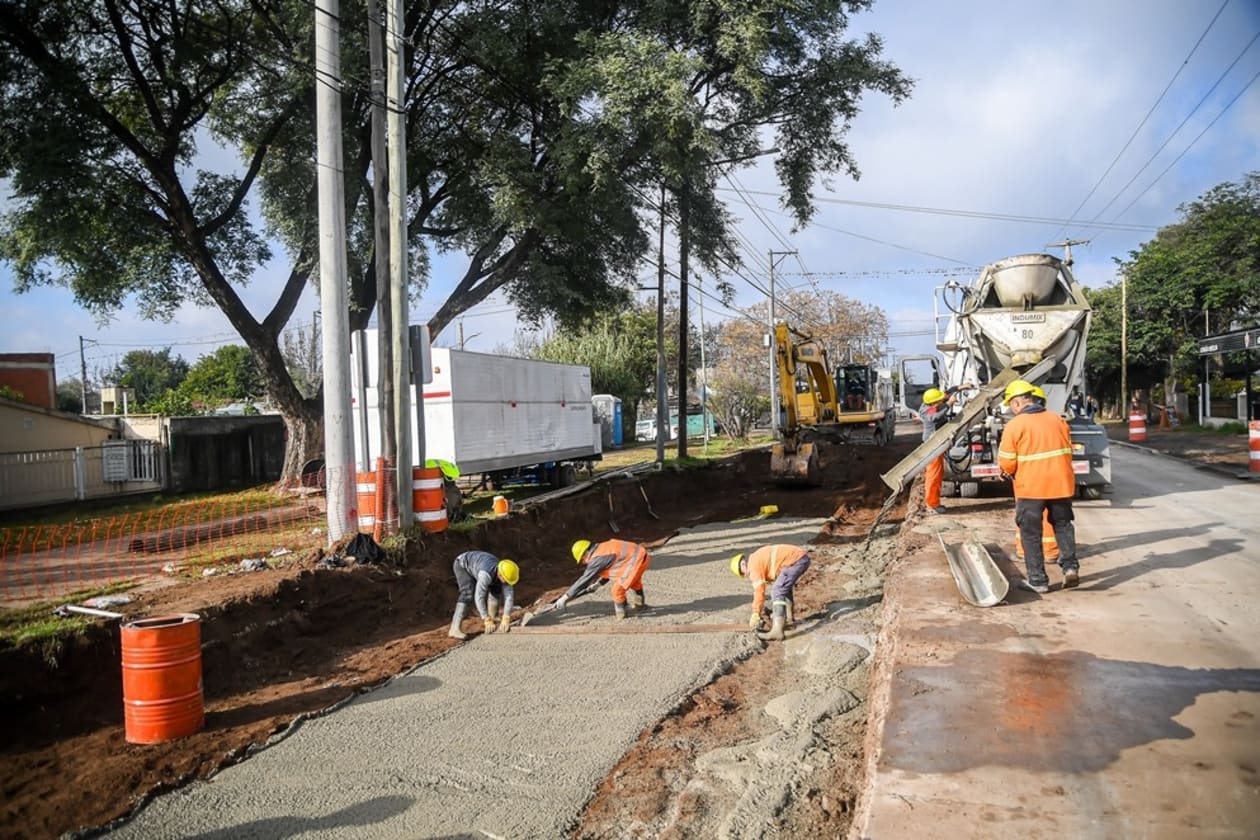 Avanzan las obras en avenida Bodereau de Villa Allende con desvíos temporales
