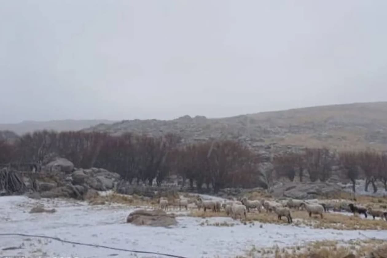 La nieve cubre las sierras de Córdoba en pleno junio