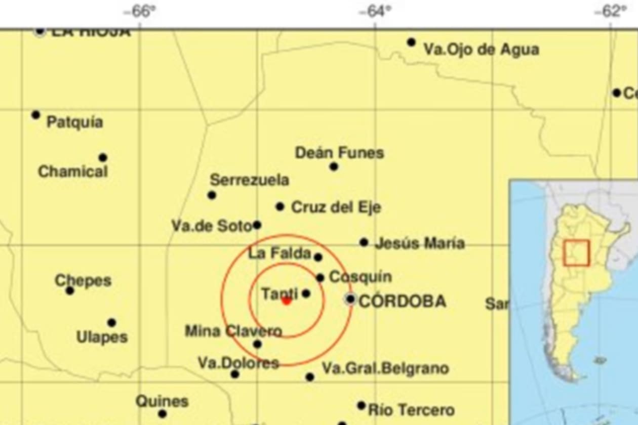 Sismo de 2,7 sacude Tanti y se siente en varias localidades cordobesas