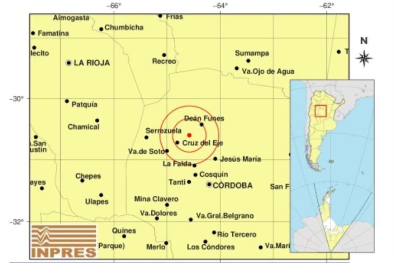 Sismo de 4.0 sacudió las Sierras de Córdoba durante la madrugada