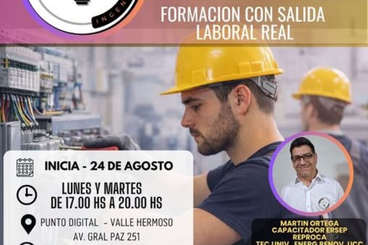 Curso de Electricista Habilitado en Valle Hermoso: Oportunidad Laboral