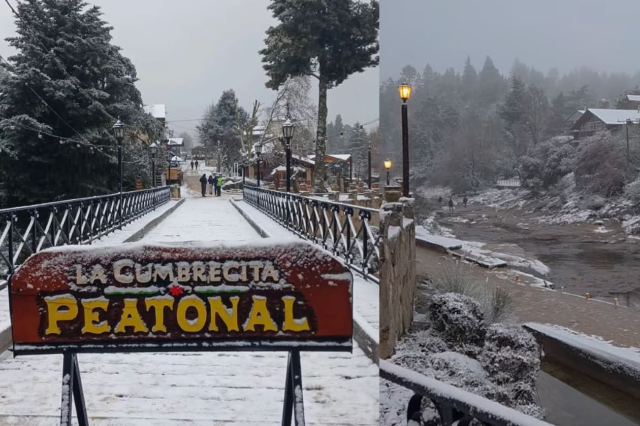 Intensa nevada sorprende a La Cumbrecita y otras regiones