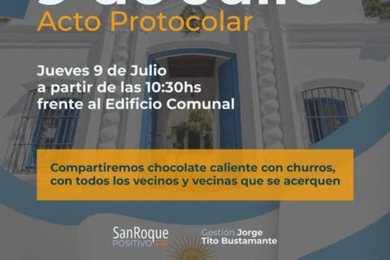 San Roque celebra el Día de la Independencia con acto comunitario