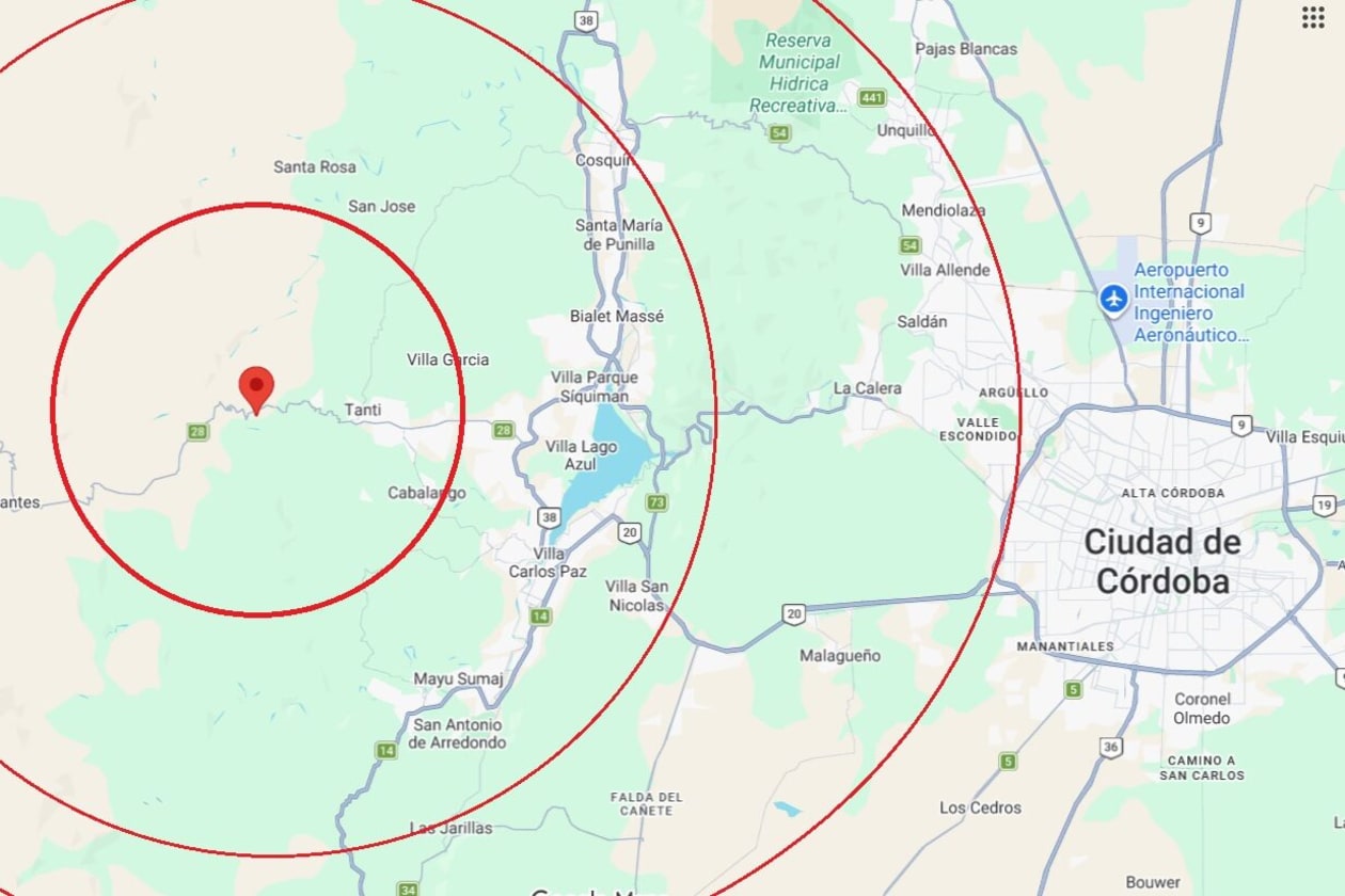 Nuevo sismo sacude el Valle de Punilla: epicentro cerca de Carlos Paz