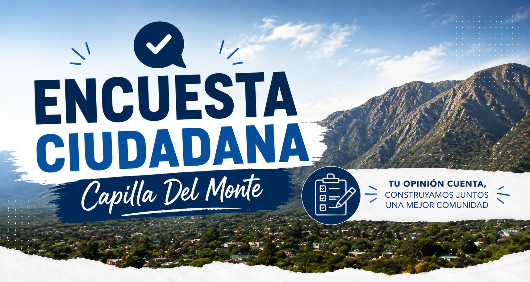 Encuesta Ciudadana Capilla del Monte 2026: qué opinás sobre el presente y el futuro del pueblo