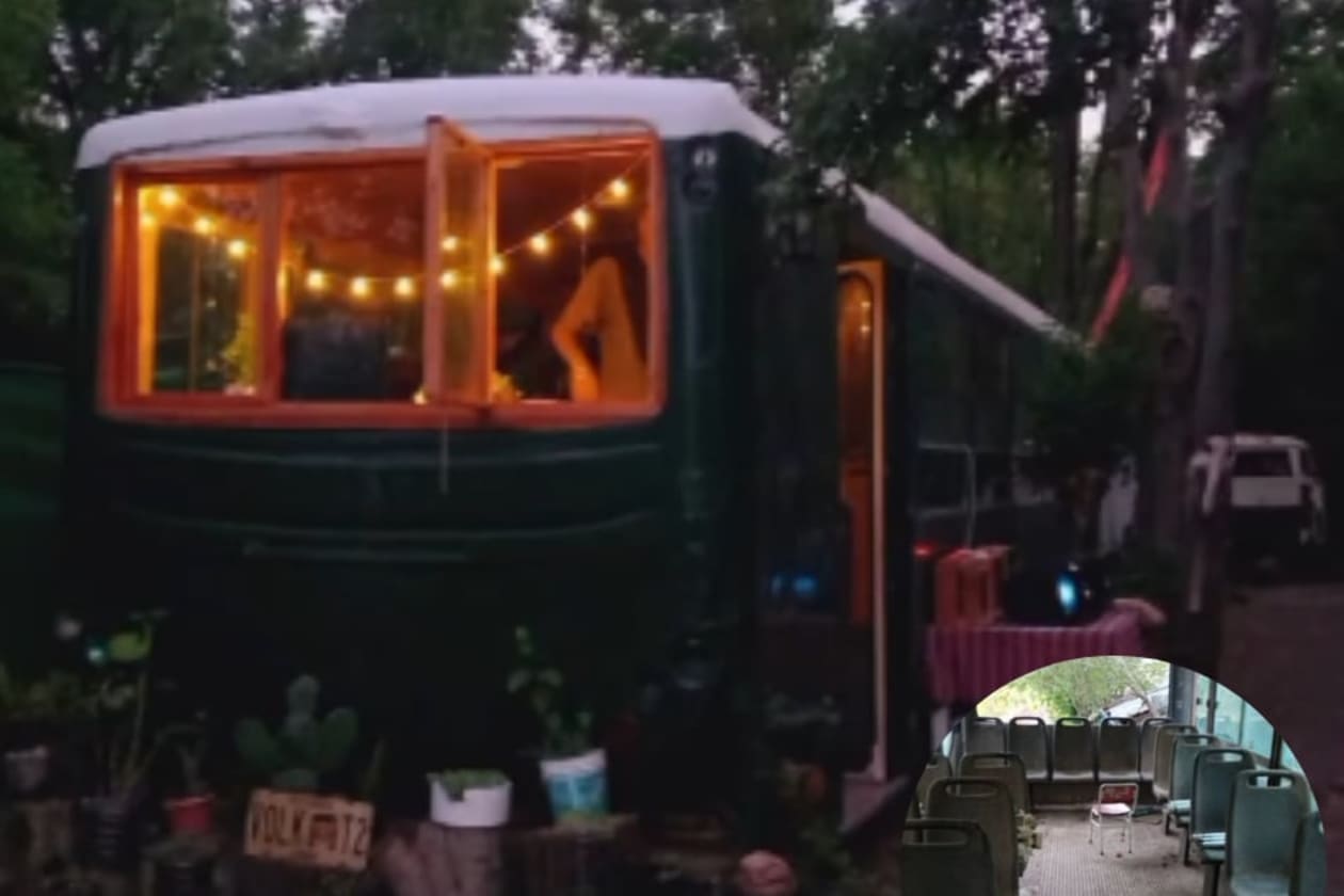 De colectivo viejo a hogar: una pareja transforma su vida en las sierras de Córdoba