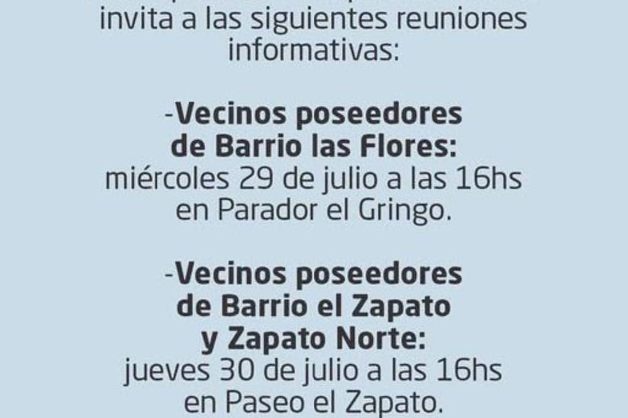 Capilla del Monte organiza reuniones clave para regularización de lotes