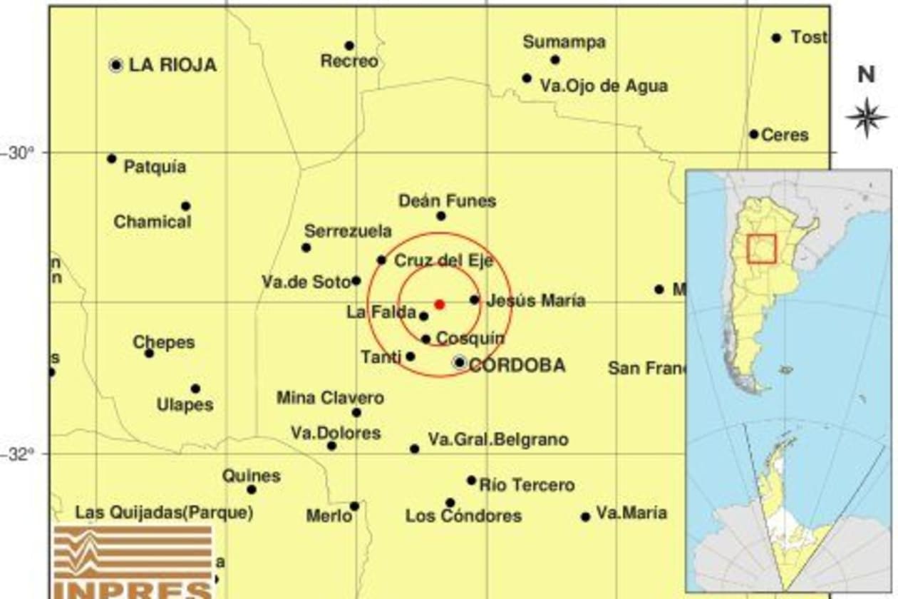Sismo de 2,4 grados sacude varias localidades de Punilla
