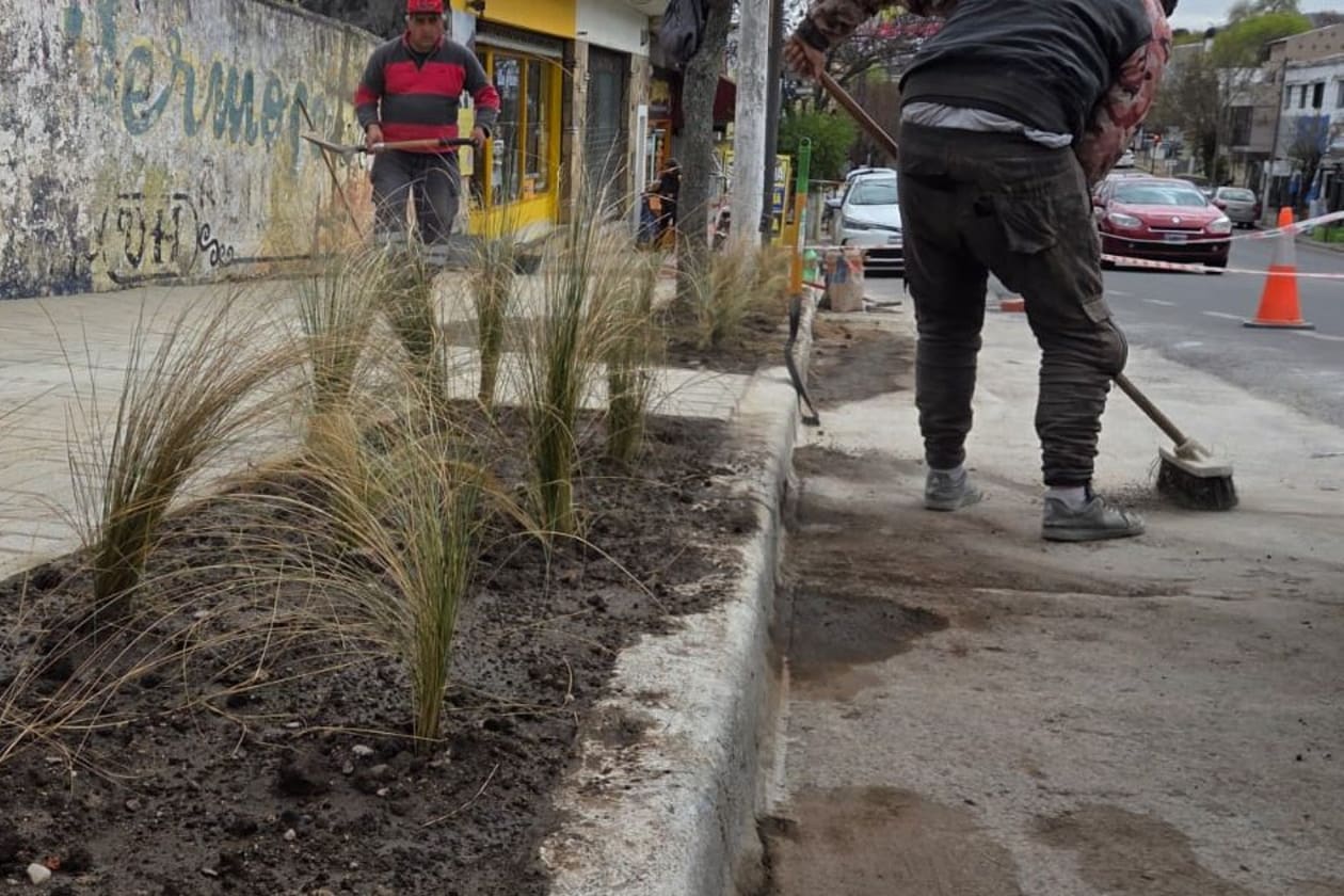 Valle Hermoso revitaliza su centro con vegetación autóctona y nuevas veredas