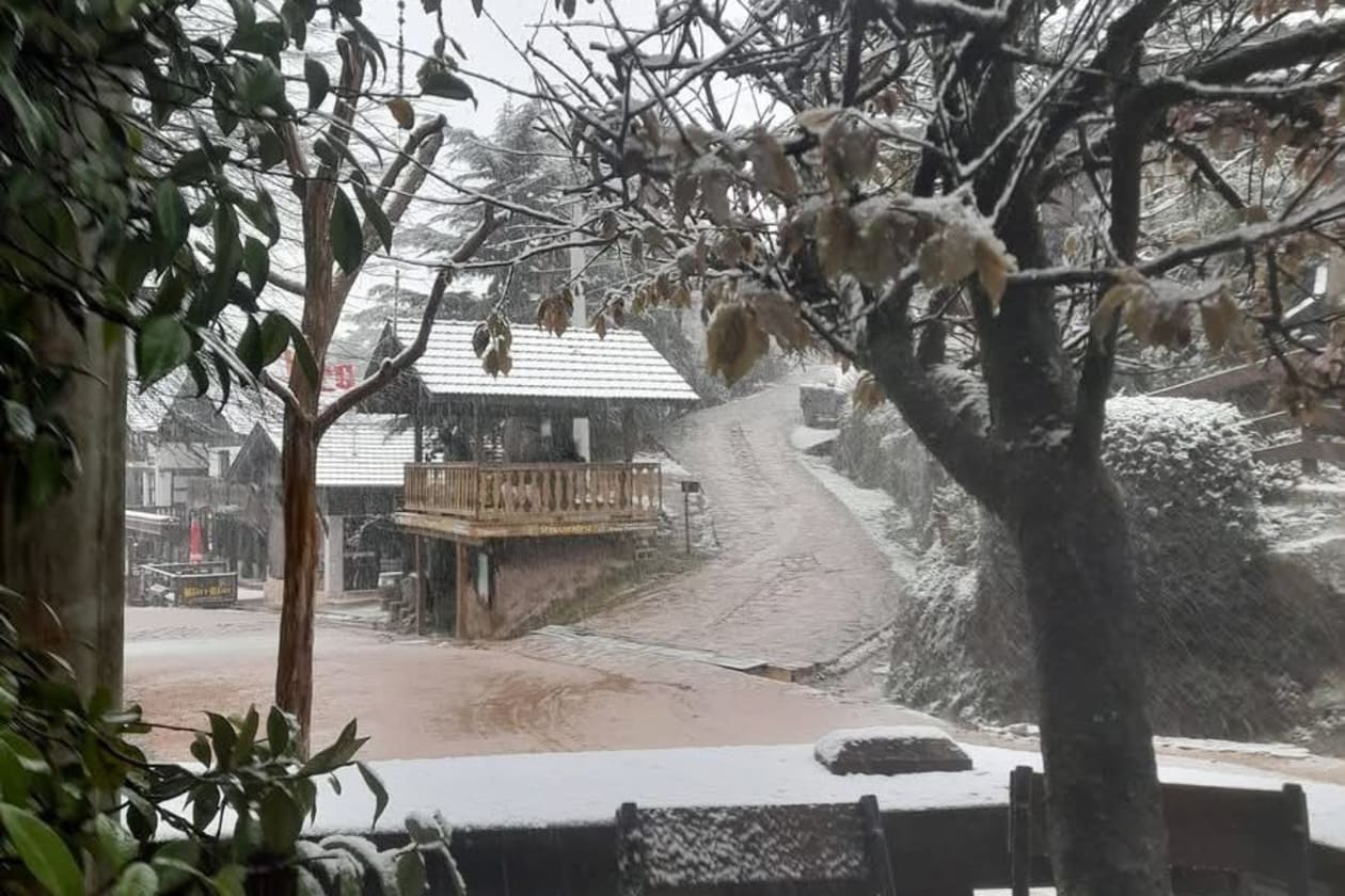 Las postales de la nevada en La Cumbrecita