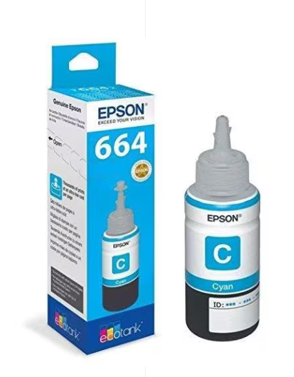 Epson 664 Cyan Ink Bottle for L200 Printer image 1