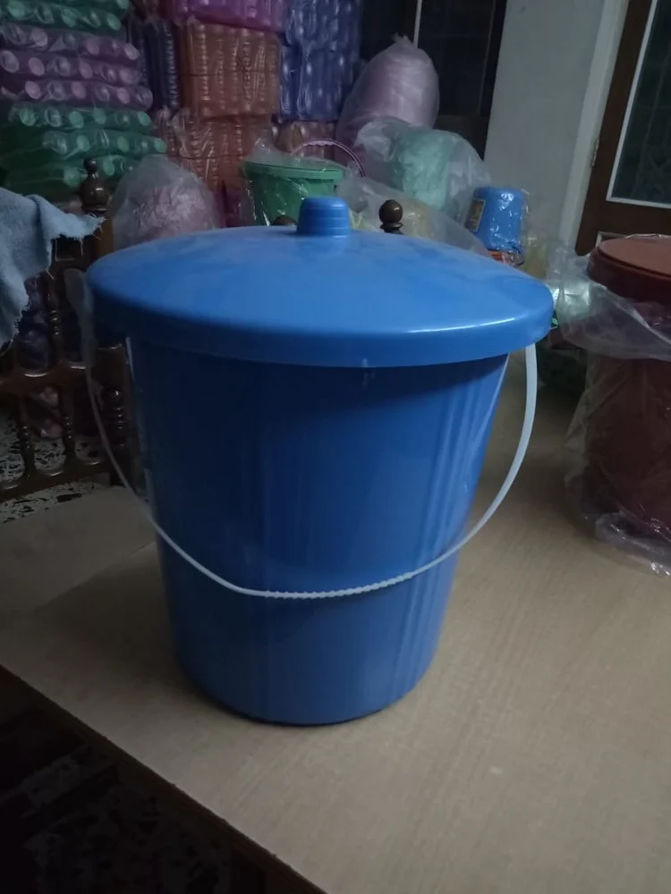 Plastic 10L HDPE Round Open Top Outdoor Garbage Bin